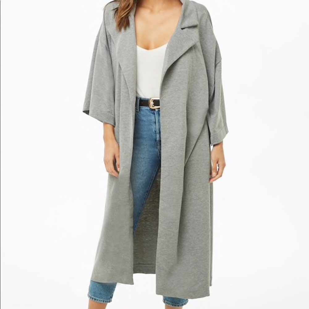NWT grey Terry Duster Coat size Medium make offer